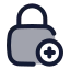 Squarelockadd icon with duotone rounded style