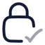 Squarelockcheck icon with twotone rounded style