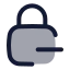 Squarelockminus icon with duotone rounded style