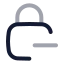 Squarelockminus icon with twotone rounded style