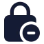 Squarelockminus icon with solid standard style