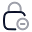 Squarelockminus icon with twotone rounded style