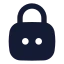 Squarelockpassword icon with solid rounded style
