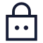 Squarelockpassword icon with stroke sharp style