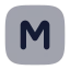 Squarem icon with bulk rounded style