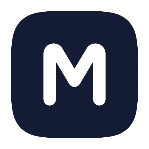 Square M Icon in Solid Rounded style