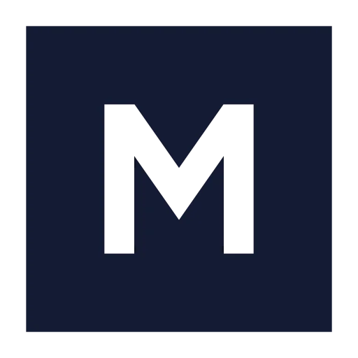 Square M Icon in Solid Sharp style