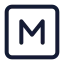Squarem icon with stroke standard style