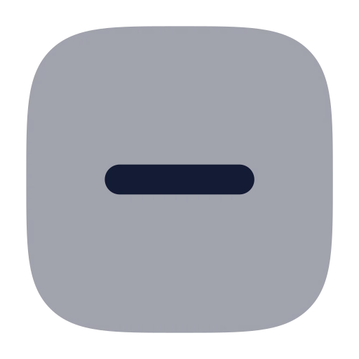 Square Minus Icon in Bulk Rounded style