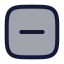 Squareminus icon with duotone rounded style