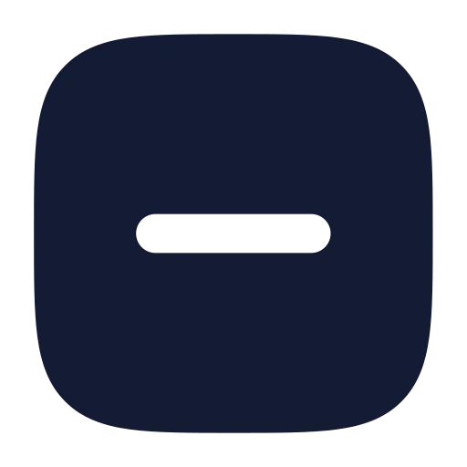 Square Minus Icon in Solid Rounded style