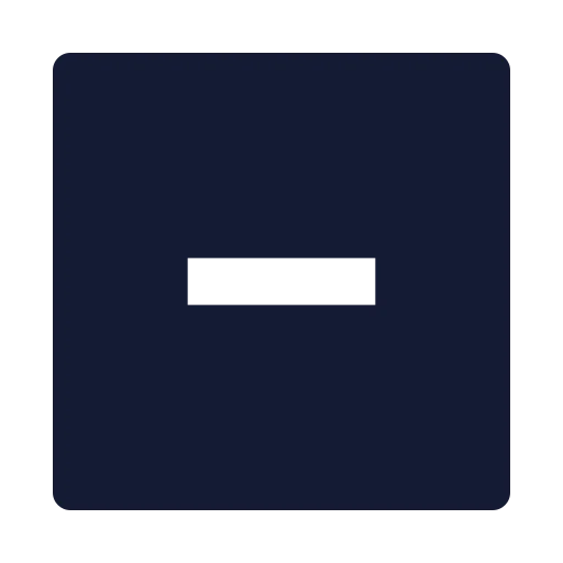 Square Minus Icon in Solid Sharp style