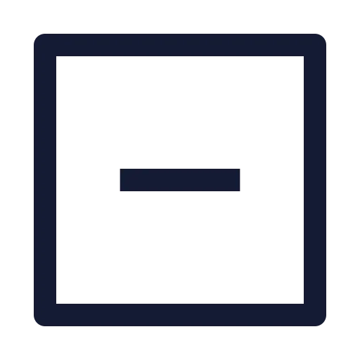 Square Minus Icon in Stroke Sharp style
