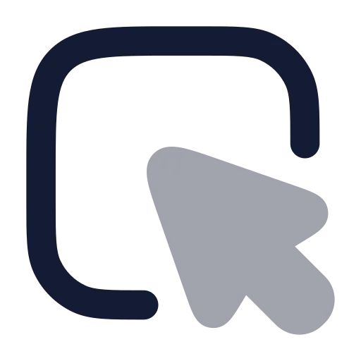 Square Mouse Pointer Icon in Bulk Rounded style