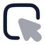 Squaremousepointer icon with bulk rounded style