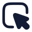 Squaremousepointer icon with solid rounded style