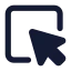 Squaremousepointer icon with solid standard style