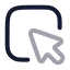 Squaremousepointer icon with twotone rounded style