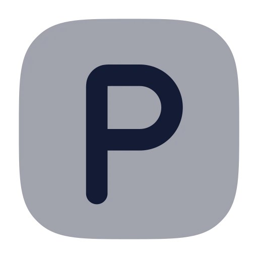 Square Parking Icon in Bulk Rounded style