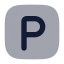 Squareparking icon with bulk rounded style