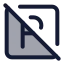Squareparkingoff icon with duotone standard style