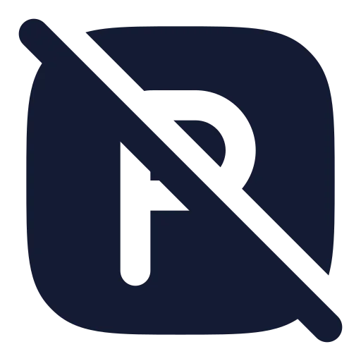 Square Parking Off Icon in Solid Rounded style