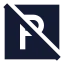 Squareparkingoff icon with solid sharp style