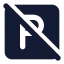 Squareparkingoff icon with solid standard style