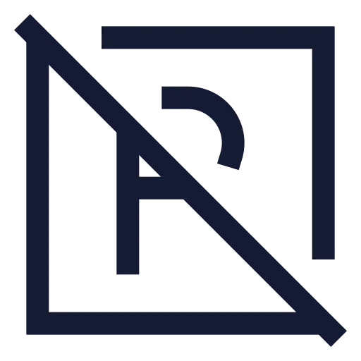 Square Parking Off Icon in Stroke Sharp style