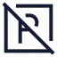 Squareparkingoff icon with stroke sharp style