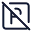 Squareparkingoff icon with stroke standard style