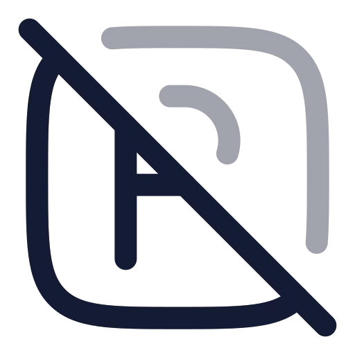 Square Parking Off Icon in Twotone Rounded style