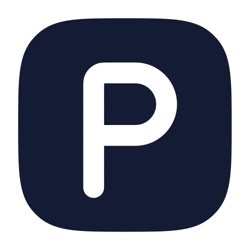 Square Parking Icon in Solid Rounded style