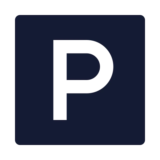 Square Parking Icon in Solid Sharp style