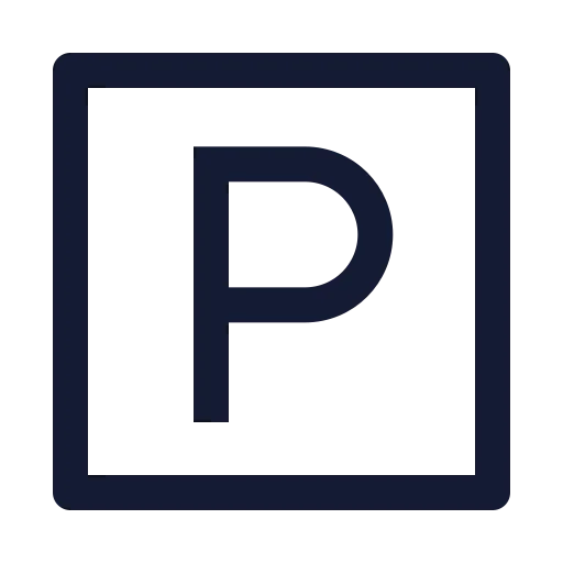 Square Parking Icon in Stroke Sharp style