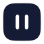 Squarepause icon with solid rounded style