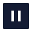 Squarepause icon with solid sharp style
