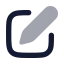 Squarepen icon with bulk rounded style