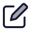 Squarepen icon with duotone standard style