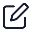 Squarepen icon with stroke standard style