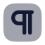 Squarepilcrow icon with bulk rounded style