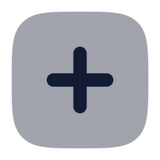 Square Plus Icon in Bulk Rounded style