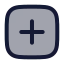 Squareplus icon with duotone rounded style