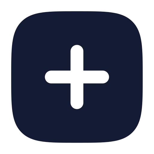 Square Plus Icon in Solid Rounded style
