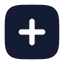 Squareplus icon with solid rounded style