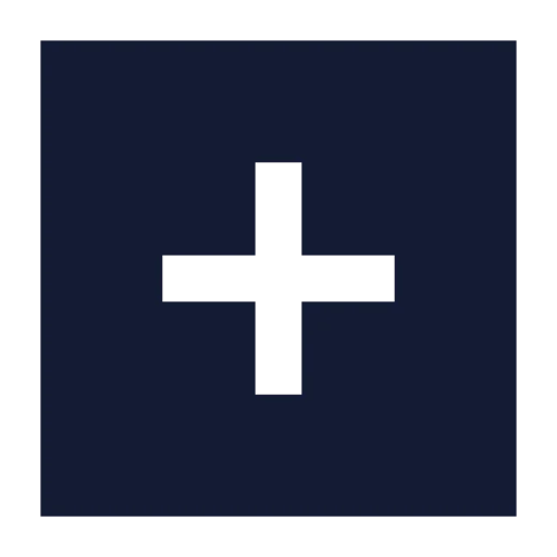Square Plus Icon in Solid Sharp style