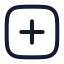 Squareplus icon with stroke rounded style
