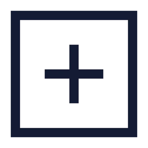 Square Plus Icon in Stroke Sharp style