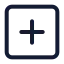 Squareplus icon with stroke standard style