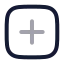 Squareplus icon with twotone rounded style